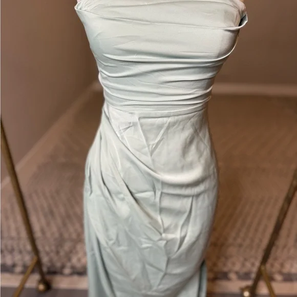 Strapless Sage Color Dress - Picture 2 of 5